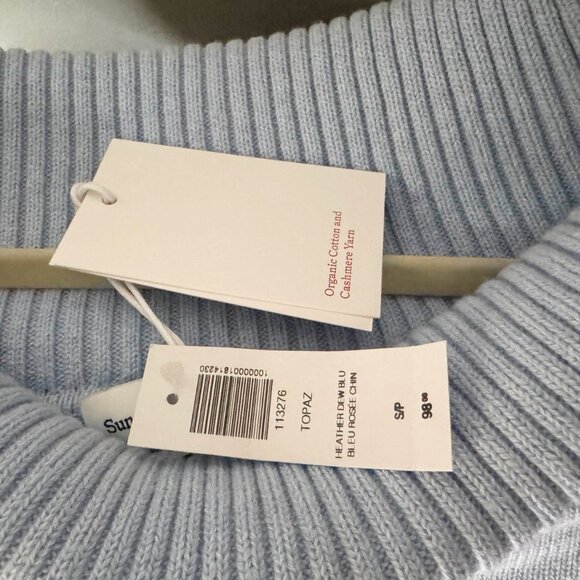 NWT Aritzia Off Shoulder Sweater Sunday Best Topaz - Picture 6 of 6